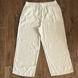 Old Navy Linen Blend Wide Leg Pant